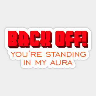 Back off! Sticker